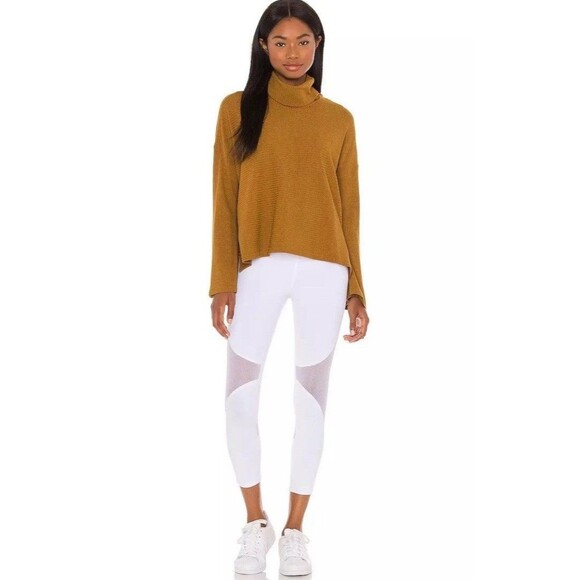 Free People Movement Can't Handle This Turtleneck Small Mustard Atlas Bell Boho - Picture 6 of 16